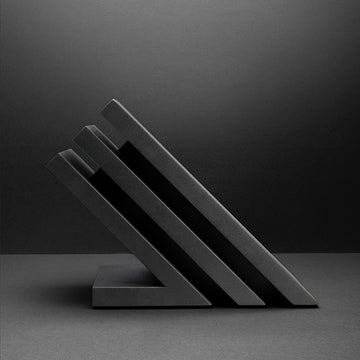 Magnetic Knife Log with six positions in black beech